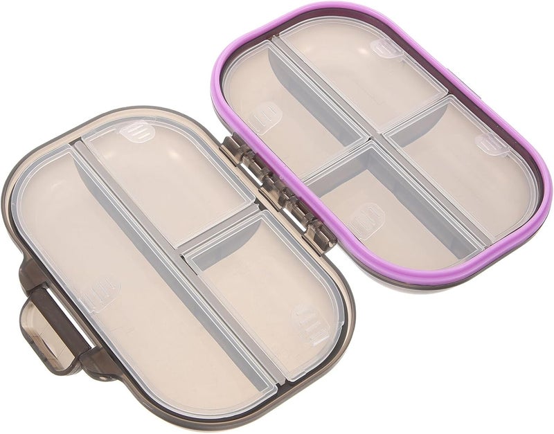TIDTALEO Portable Weekly Pill Organizer with 7-Day, 3-Times Daily Compartments, Gray Small Medication Storage Case for Travel and Daily Use - Image 1