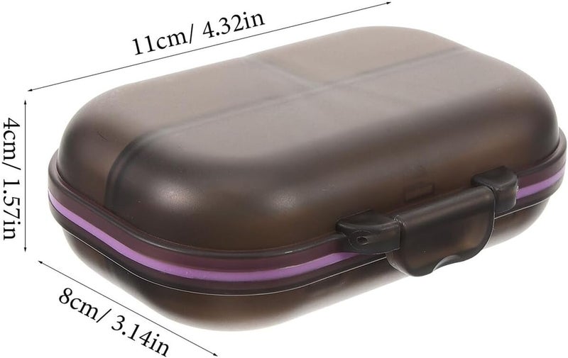 TIDTALEO Portable Weekly Pill Organizer with 7-Day, 3-Times Daily Compartments, Gray Small Medication Storage Case for Travel and Daily Use - Image 2