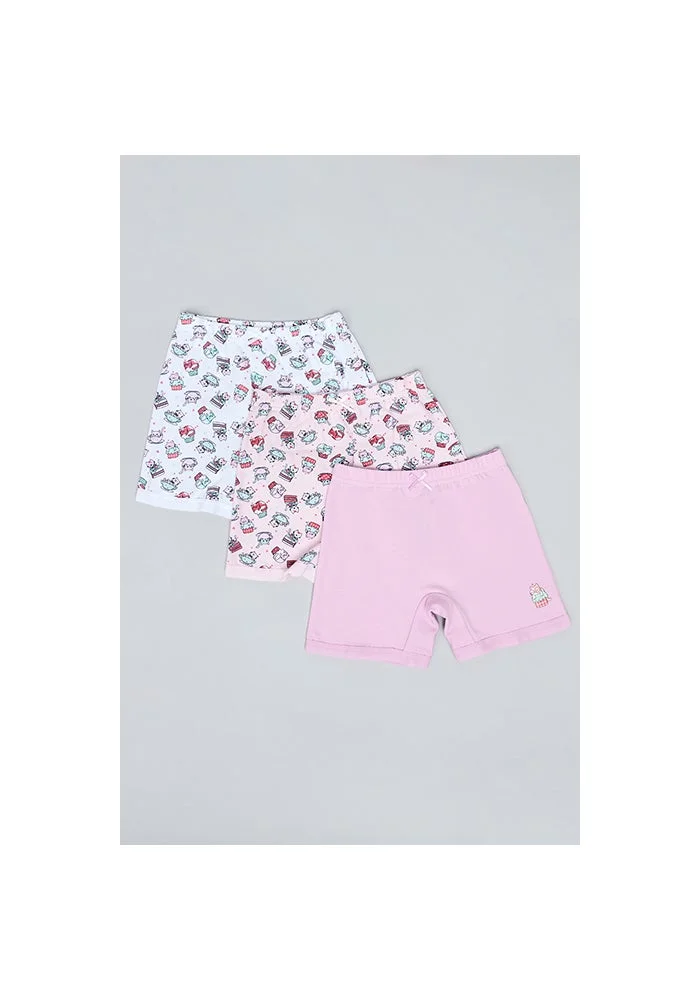 أر أند بي 3 Pack Printed Long Shorts