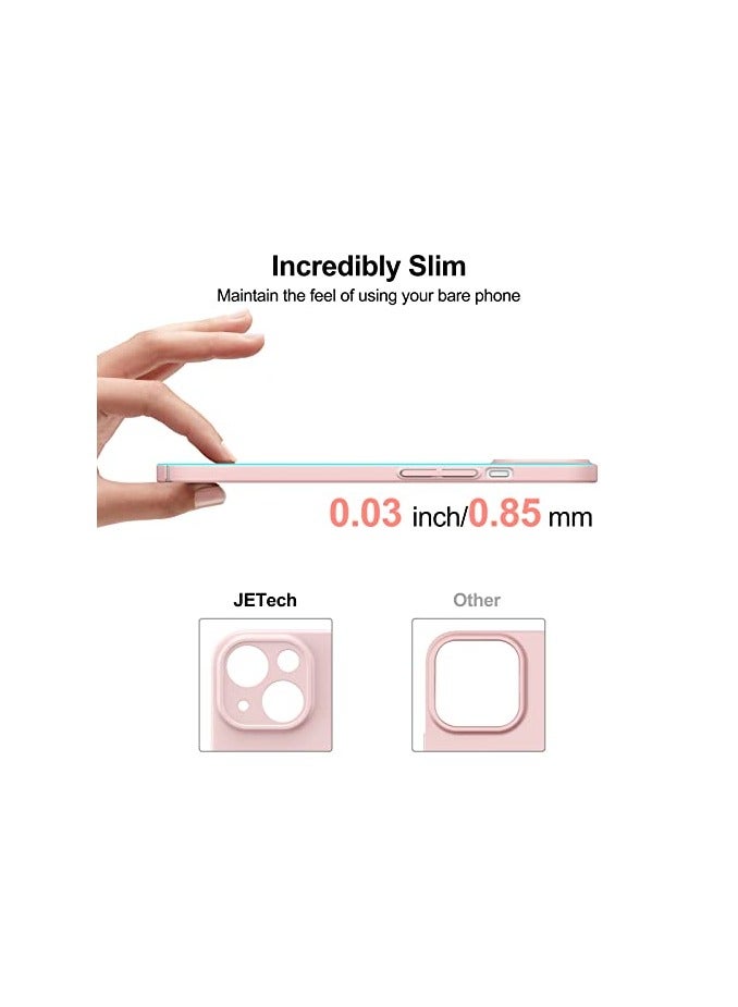 جي تيك حافظة JETech رفيعة (سُمك 0.85 مم) لهاتف iPhone 14 Pro مقاس 6.1 بوصة، غطاء عدسة الكاميرا حماية كاملة، مقاس نحيف للغاية وخفيف الوزن غير لامع، يدعم الشحن اللاسلكي (وردي) - Image 3