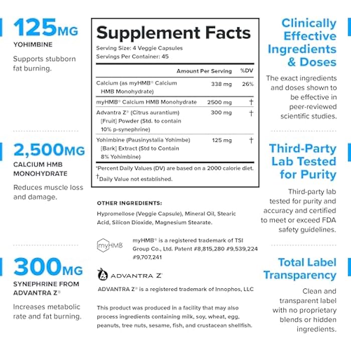 LEGION Forge Fasted Fat Burner - Thermogenic Fat Burner, Target Stomach Fat and Trim Belly Fat with Yohimbe, HMB Supplement, Choline. All Natural, 45 Servings.…, 180 Count (Pack of 1) - Image 2