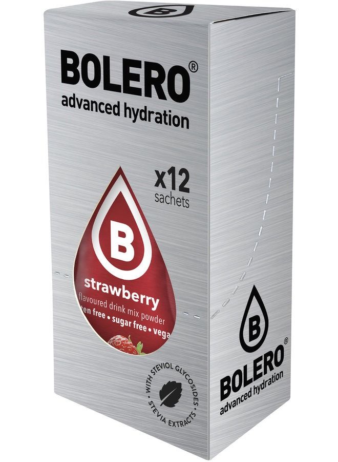 Bolero Advanced Hydration 12 x 3 gm sachets strawberry flavour