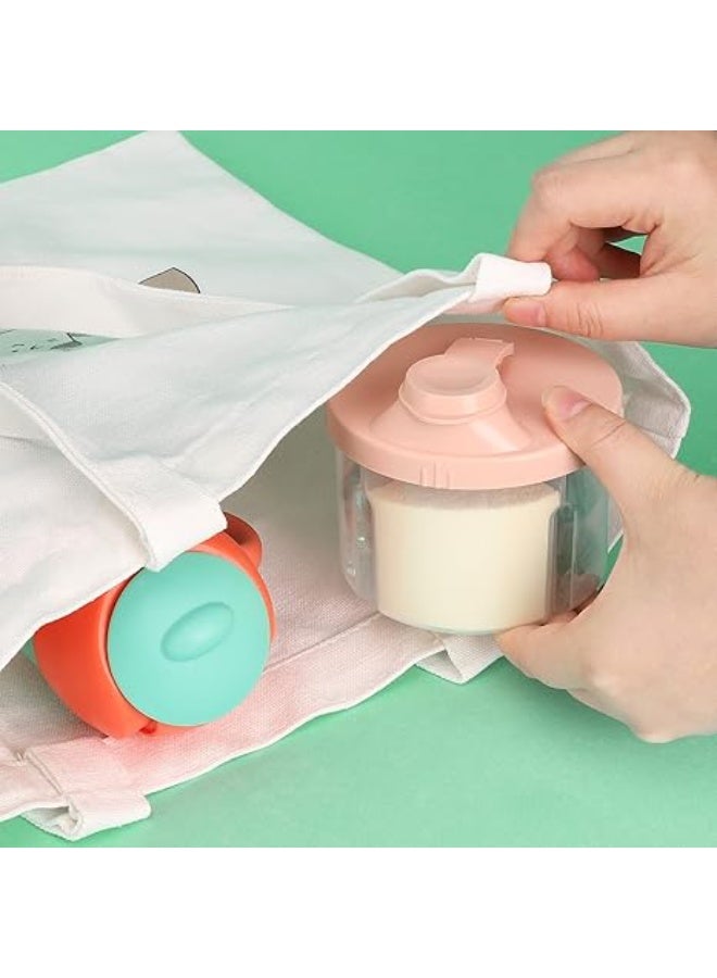 Baby Formula Dispenser On The Go, Non-Spill Rotating Four-Compartment Formula Container to Go, Milk Powder Kids Snack Container for Infant Toddler Travel Outdoor - Image 5