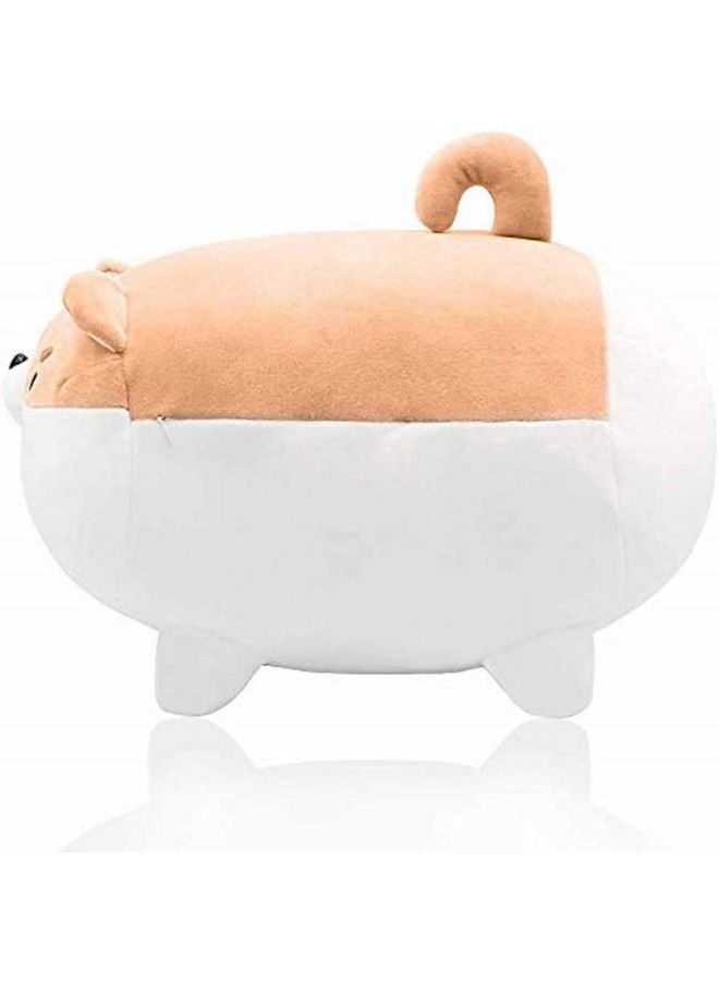 AVSHUB Soft Toy Shiba Inu Dog Skin Friendly Ultra Soft Cute Soft Stuffed Toy For Girlfriend Kids Giftpeach And White 12 Inches - Image 4