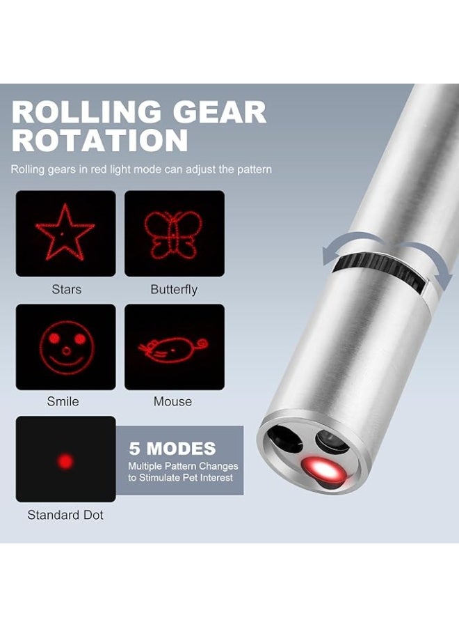 Laser Pointer Cat Toy, Dog Laser Pointer for Interactive Toys for Indoor Cats Dogs, Long Range 7Modes Lazer Projection Playpen for Kitten Outdoor Pet Chaser Tease - Image 4