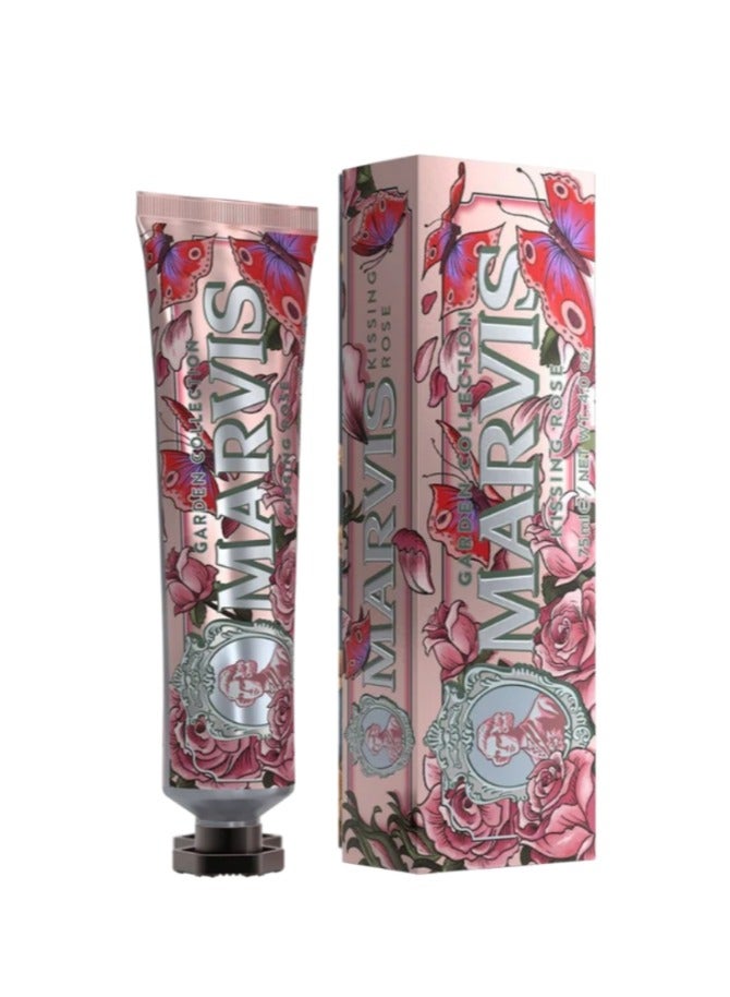 Marvis Garden Collection Kissing Rose Limited Edition Toothpaste, 75 ml, Sensational Flavored Toothpaste for a Long-Lasting Freshness - Image 1