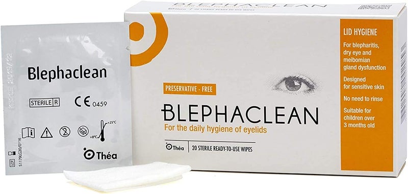 وسادات مبللة معقمة بليفاكلين x20 x3 نظافة يومية للجفون خالية من المواد الحافظة