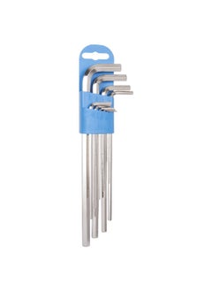 Unior 10-Piece Chrome Vanadium Steel Extended Hexagonal Key Set Silver 1.5-12mm JE617080 
