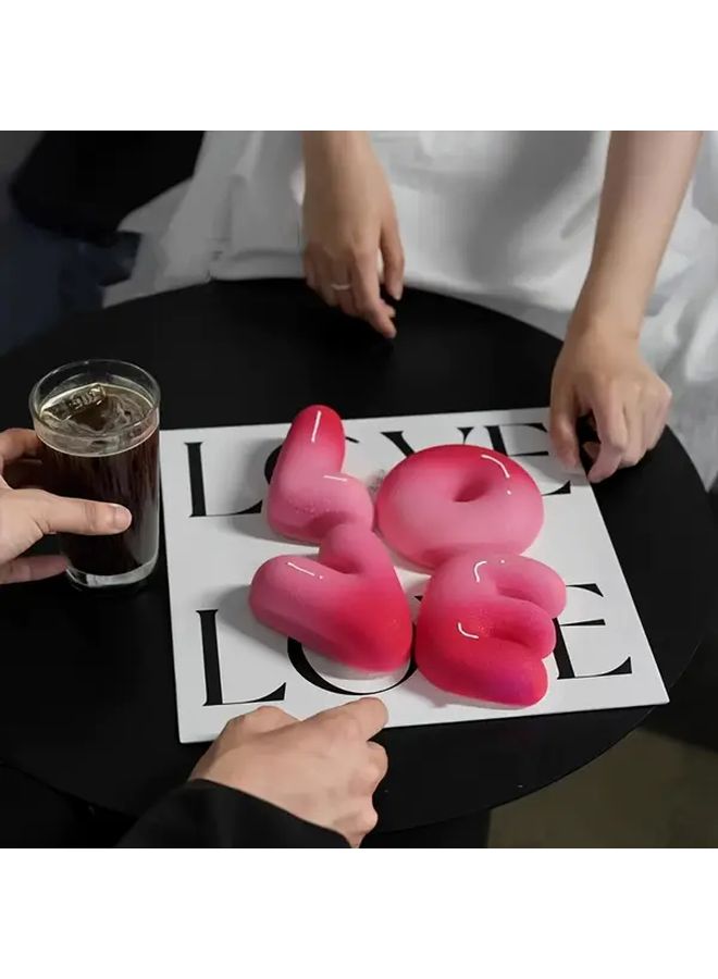 4 Pcs Love Shape Silicone French Mousse Cake Mold Set for Valentine Dessert Baking - Image 4