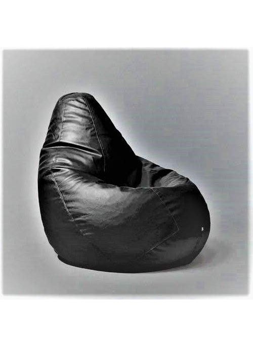 LEXAVI LEXAVICombo Bean Bag with Footstool Prefilled with Beans XXXL Black  - Image 4