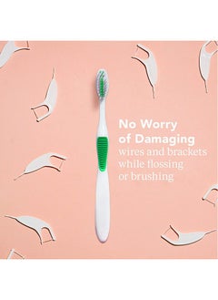 Platypus Platypus Orthodontic Toothbrush for Braces | Soft Bristle Braces Toothbrush for Adults & Kids | Angled Bristles for Better Access Around Brackets and Archwires, Comfort Silicone Grip | 1 Count  - Image 3