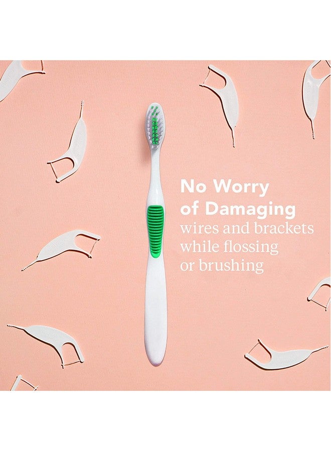 Platypus Orthodontic Toothbrush for Braces | Soft Bristle Braces Toothbrush for Adults & Kids | Angled Bristles for Better Access Around Brackets and Archwires, Comfort Silicone Grip | 1 Count - Image 3