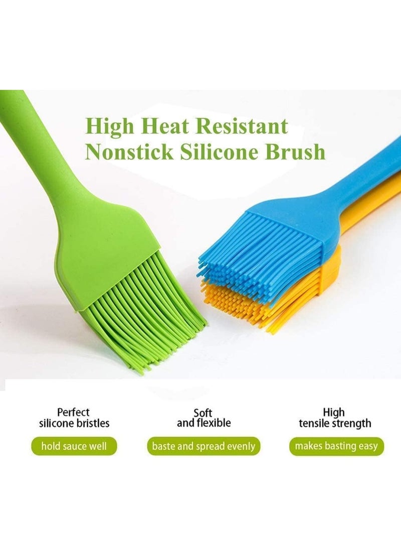 4 Pack Basting Brush, Silicone Pastry Baking Brush, BBQ Sauce Marinade Meat Glazing Oil Brush, Heat Resistant, Easy to Clean, for Camping, Picnic or Kitchen - Image 4