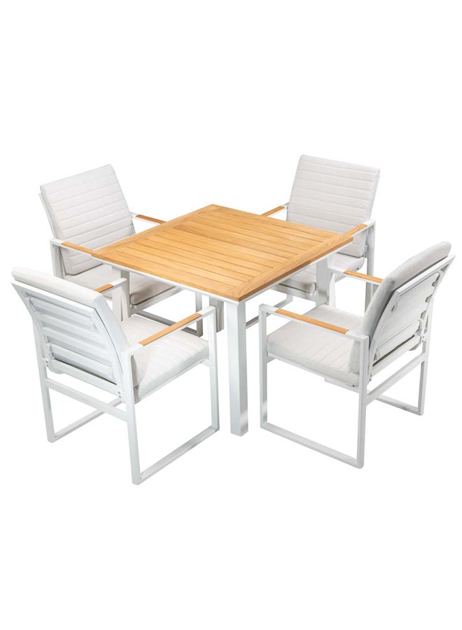 Suncoast Suncoast Juno Dining Set 4-Seater - White  - Image 1