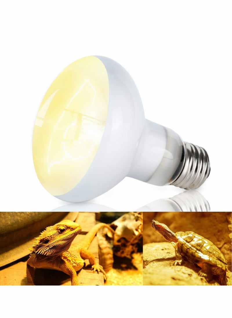 Heat Lamp, Basking Bulb for Bearded Dragon, UVA Reptile Heat Lamp Bulbs for Pet/Amphibian, Basking Spot Heat Lamps for Turtle Tank Bearded Dragon, White Daylight Bulb for Lizard/Hedgehogs
