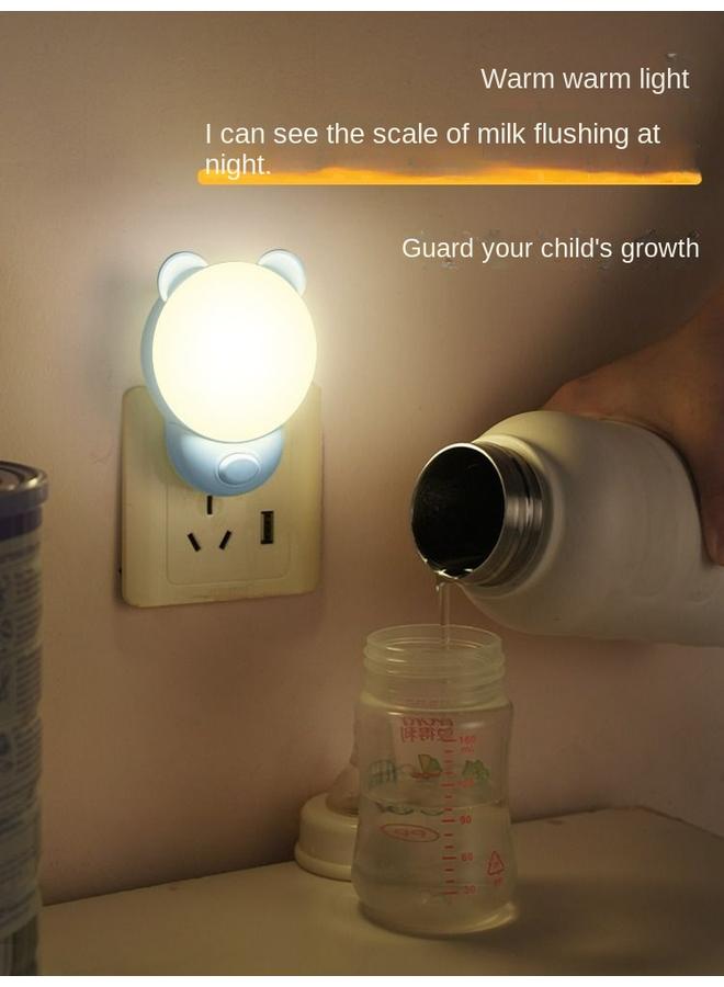 Bluejw Plug-in Led Night Light Bedroom Sleep Lamp Children Sleeping Lamp Baby Feeding Eye Lamp Bedside Lamp - Image 5