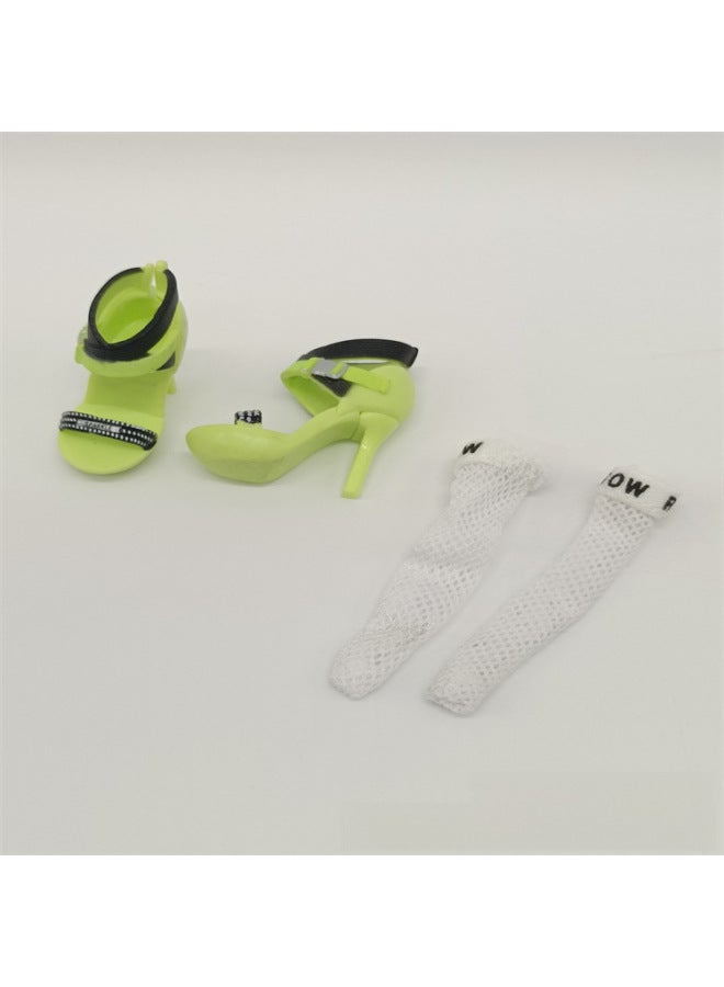 Bulk Big Sister Doll High Heeled Shoes Socks Doll Accessories-Height:Shoes - Image 1