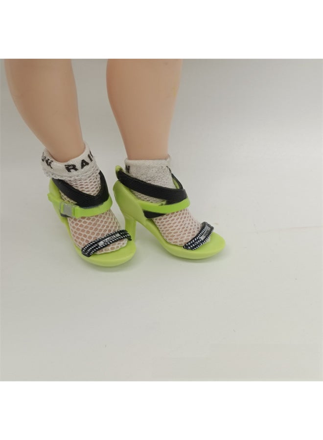 Bulk Big Sister Doll High Heeled Shoes Socks Doll Accessories-Height:Shoes - Image 4