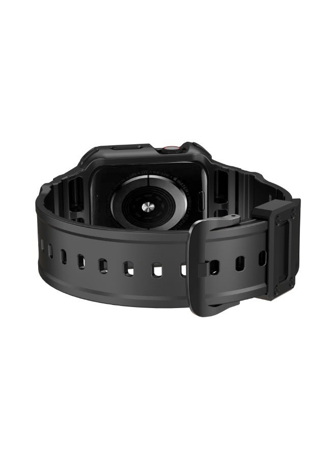 Watch Apple Watch 8 Series Strap and Strap, Male and Female Strap 42/44/45mm, Compatible with 3-7 Series, Durable Case and Strap, iWatch Strap (Black+Black Buckle) - Image 5