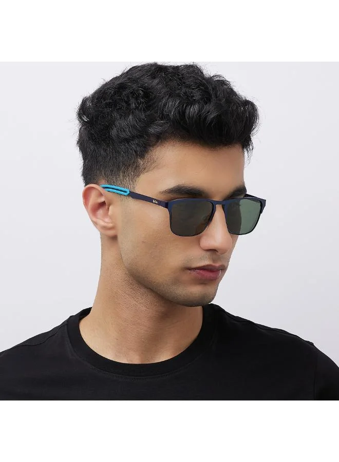 Lee Cooper Men's Polarized Sunglasses G15 Frame Dark Blue Mirror Lens 56mm  - LC1222C03