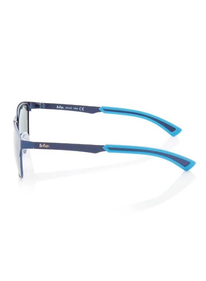 Lee Cooper Men's Polarized Sunglasses G15 Frame Dark Blue Mirror Lens 56mm  - LC1222C03