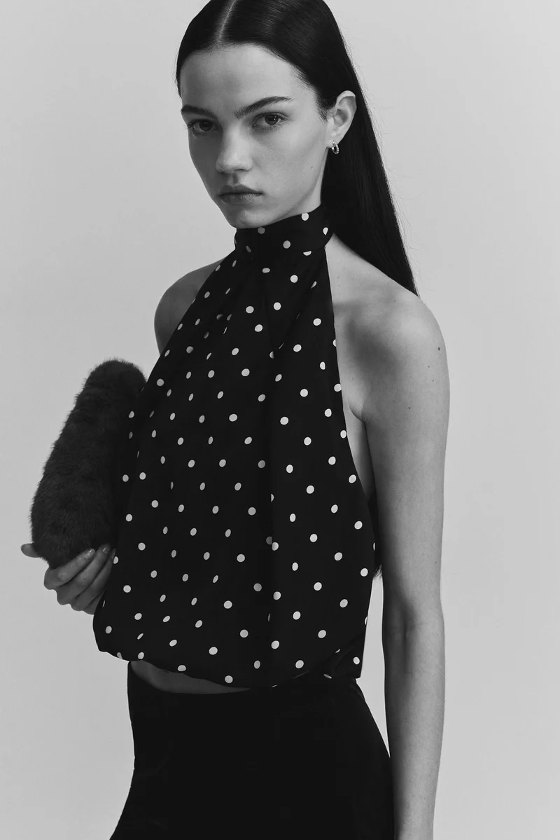 H&M Satin halterneck top