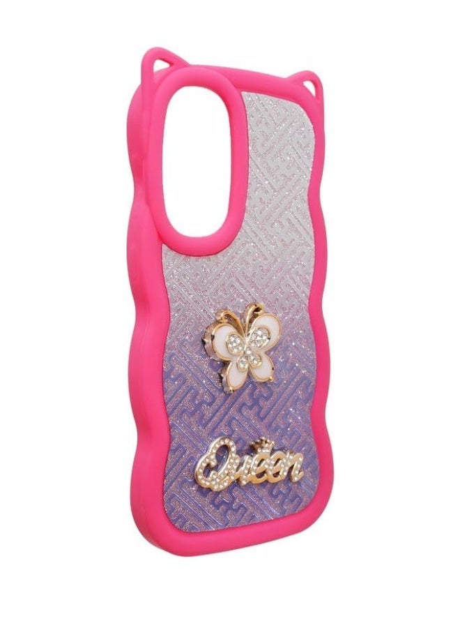 Glitter Plastic Back Cover For Samsung Galaxy A36, Multi Color - Image 3