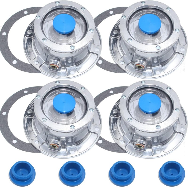 iBroPrat 4pcs Aluminum Hub Cap Set for Trailer Axle - Image 1