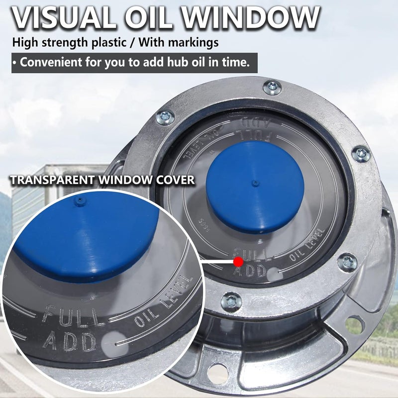 iBroPrat 4pcs Aluminum Hub Cap Set for Trailer Axle - Image 5
