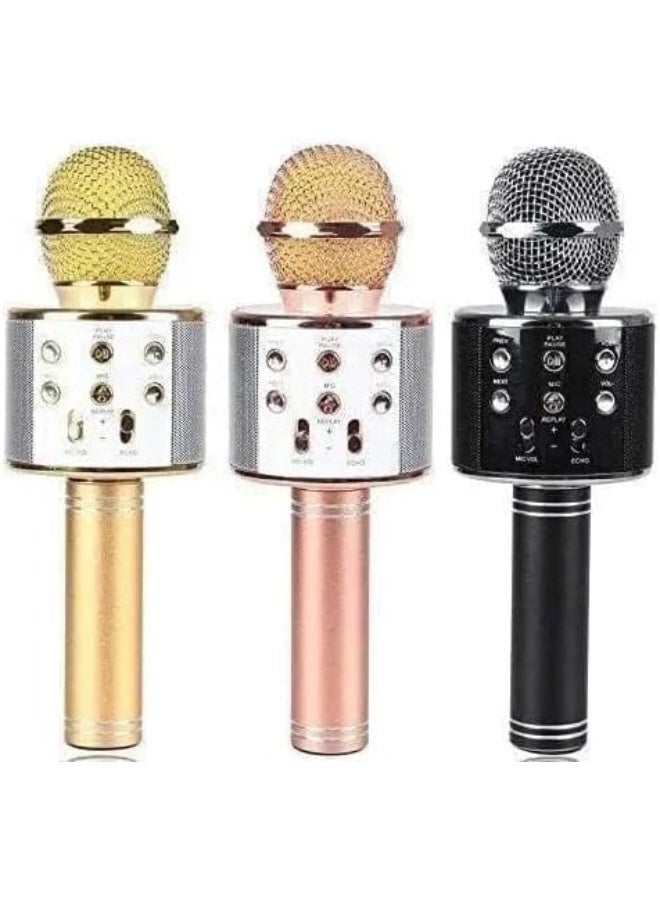 ميكروفون كاريوكي لاسلكي محمول متعدد الوظائف مزود بميكروفون ومكبر صوت لجميع الهواتف الذكية (متعدد الألوان - قد يختلف اللون) - Image 2