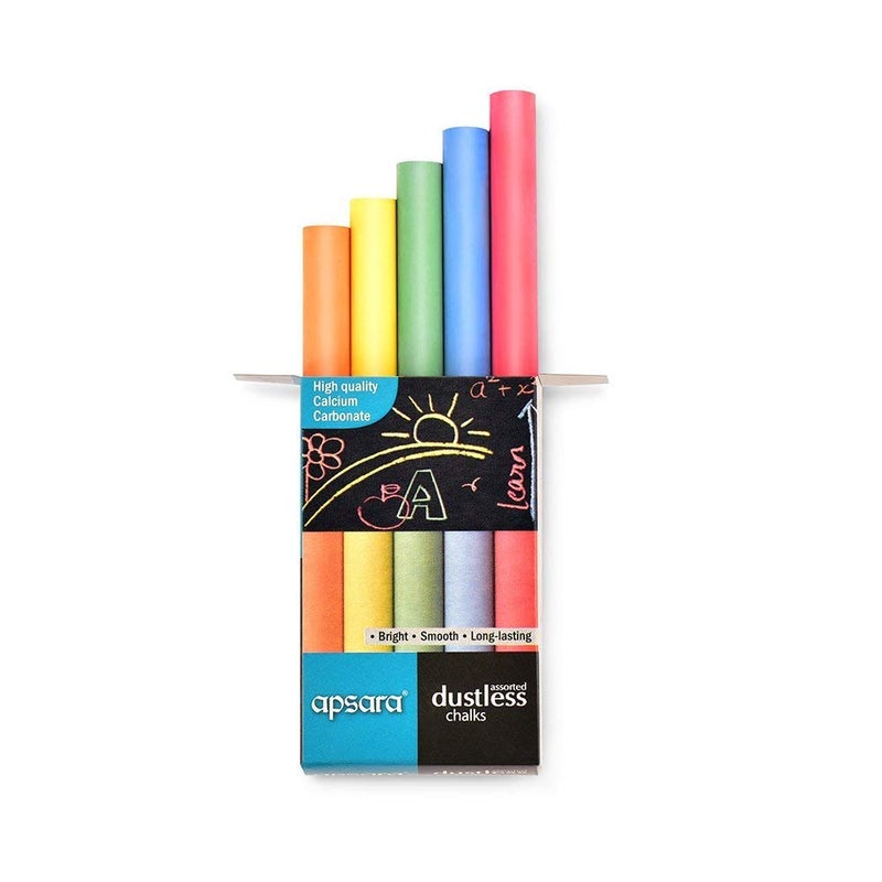 Apsara Assorted Dustless Chalks, 100 Units (Pack of 10 x 10 Units) - Image 3