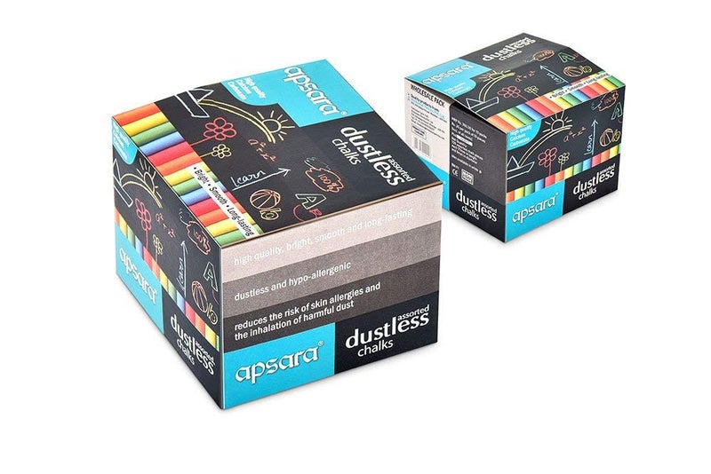 Apsara Assorted Dustless Chalks, 100 Units (Pack of 10 x 10 Units) - Image 2