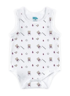 Babies Basic BabiesBasic 100% Super Combed Cotton, Sleeveless Romper/Bodysuit, for New Born to 24months. Set of 3 - Printed  - Image 3
