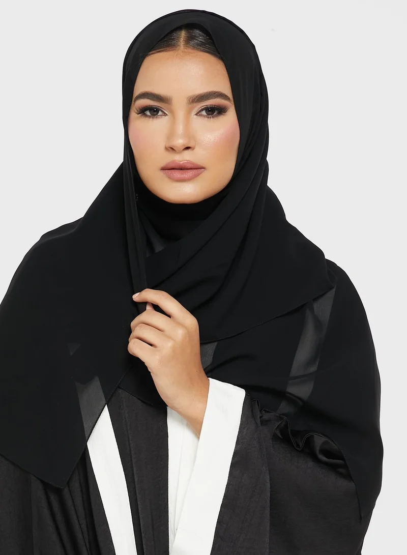 hayas closet Cape Sleeve Color Block Abaya