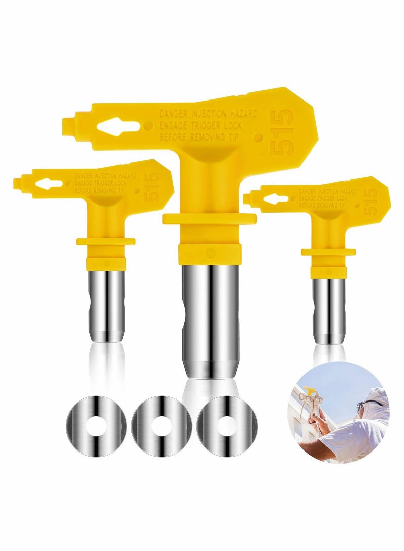 Reversible Airless Sprayer Tip 3 Pieces Paint Spray Guns and Spraying Machine Parts Nozzle Tips for Homes Buildings Decks Fences Garden Tool 515 - Image 1