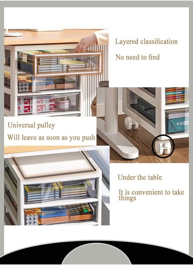 Generic - 6 Tier Stackable Storage Bins with Lids, Plastic Storage Containers with Wheels, Storage Bins Closet Organizers, Organization for Home, Party, Office, Dorm - Image 1