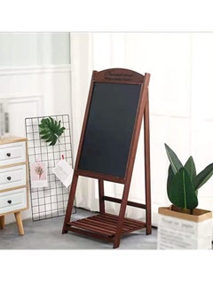 HOME TASTE TOMSUN Wooden Chalkboard Sign with Shelf Foldable Stand Wood Dry Erase A-Frame Design for Business, Restaurant or Wedding  - Image 4