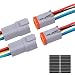 Exqutoo 2Pack 6Pin Waterproof DT Connector Male and Female Wire Connectors with 16AWG 105 600V Wires and Heat Shrink Tubes Applicable for Automotive Electrical Connections - Image 2