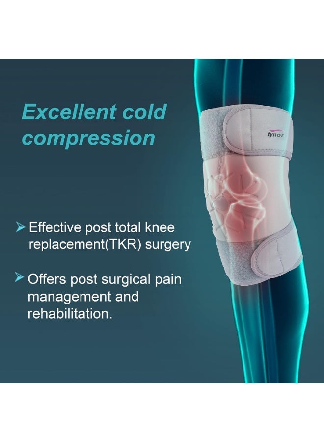 تاينور TYNOR Cool Pack - لفافة ركبة، رمادي، مقاس موحد، قطعة واحدة - Image 3