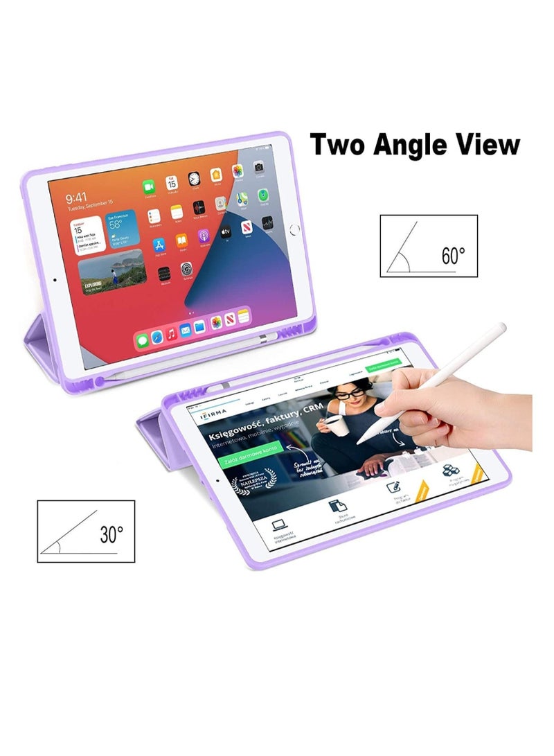 ELTRAZONE iPad 9th/8th/7th Generation case (2021/2020/2019) iPad 10.2-Inch Case with Pencil Holder [Sleep/Wake] Slim Soft TPU Back Smart Magnetic Stand Protective Cover Cases - Image 4