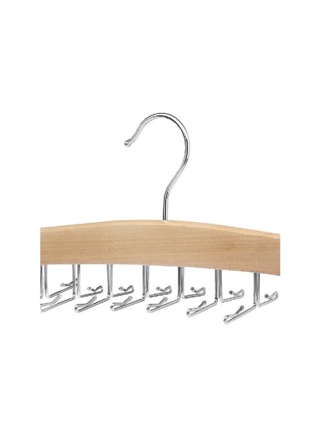 ويتمور 6026-737 شمّاعة أربطة العنق من الخشب الطبيعي بيج وفضي 15.49 x 43 x 12.5 سم - Image 3