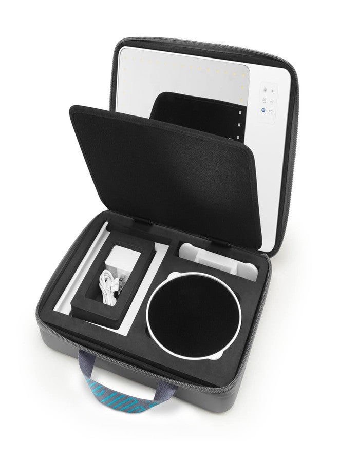 Glamcor RIKI SKINNY Vanity Mirror Carry Case (Large) | multifunctional makeup bag, light weight and portable, protect the makeup mirror from shattering Grey - Image 2