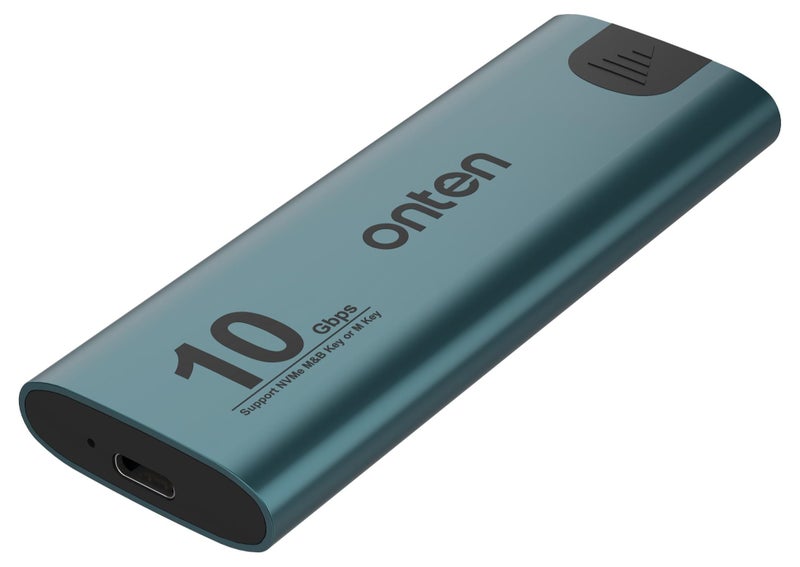 أونتن OTN-UCA322 حافظة هارد SSD M.2 بذاكرة مستديمة، منفذ ملحقات اضافية سريع M.2 الى محول USB C مع حافظة سوداء، USB 3.1 جيل ثاني (10 جيجابت في الثانية)، حافظة وسيط تخزين ذو حالة ثابتة بمنفذ ملحقات PCIE - Image 1