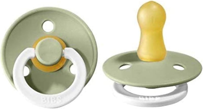 BIBS Natural Rubber Pacifiers - Sage Night (Set of 2) - Image 1