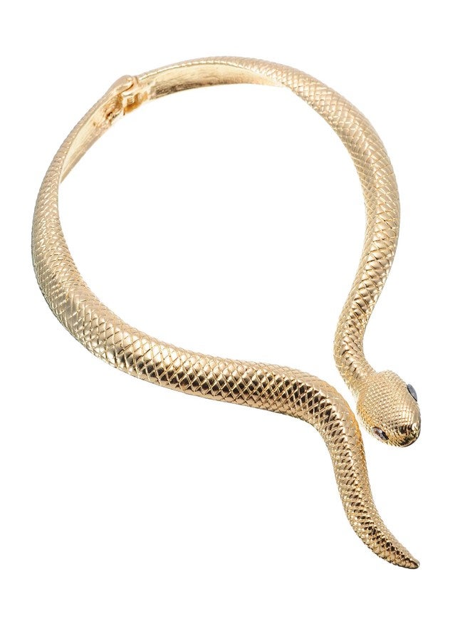 Jerollin Vintage Exaggerated Alloy Choker Gold Snake Adjustable Collar Collar Necklace - Image 1