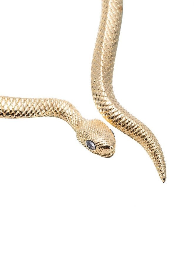 Jerollin Vintage Exaggerated Alloy Choker Gold Snake Adjustable Collar Collar Necklace - Image 5