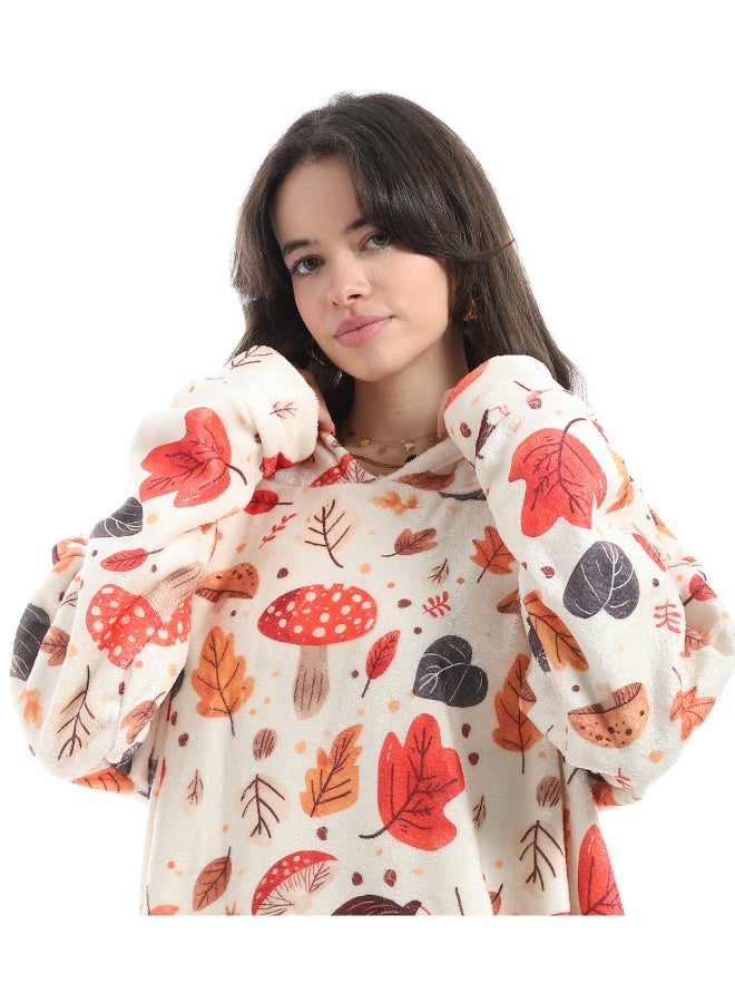 سنوز، دفاية قابله للارتداء سنوز أوفر سايز مع غطاء للرأس، تصميم بمبكن - Image 3