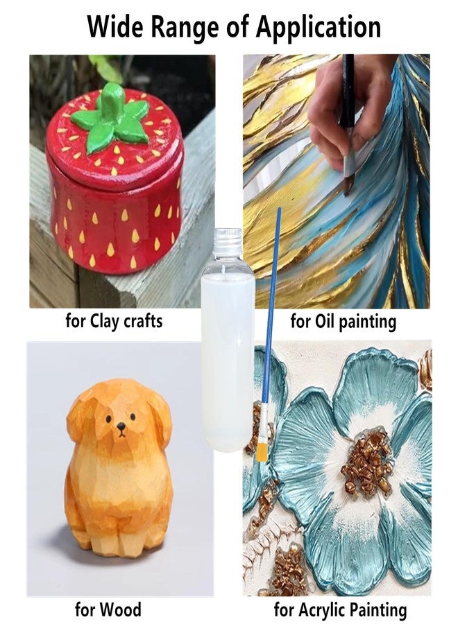 JAJADO 100ML Air Dry Clay Varnish with Brush, High Gloss Air Dry Clay Glaze, Gloss Clay Sealant, Acrylic Glaze, Prevent Clay from Cracking, Scratch Resistant, Clay Paint for Ceramics, Oil Paintings, Wood - Image 4