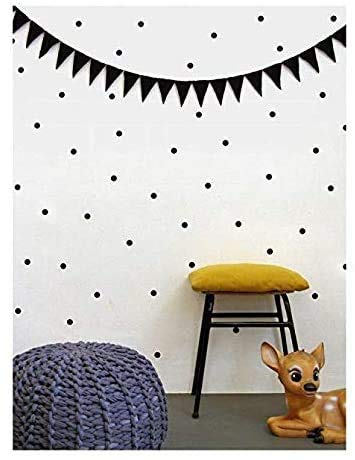BugyBagy Removable Wall Decals for Kids Room Decoration 1 inch 100pcs Polka Wall Decals (Black,1 inch dot 100pcs) - Image 3