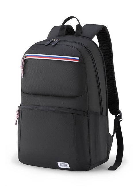 Braydon 15.6" Laptop Backpack 23L Capacity, Polyester, Onyx Black|Adjustable Strap|Ergo Back & Shoulder|Bottle Holder|Front Pocket - 1 Year International Warranty